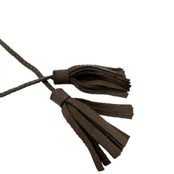 QUPID Madelynn Heeled Booties SZ 9 Peep Toe Tan Suede Strappy Heels Boho Indie - Picture 13 of 16